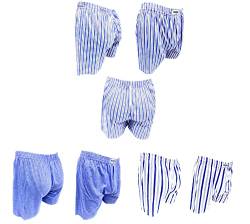Daianshu Herren-Boxershorts aus Baumwolle, 4/8 Stück, extra große Größen, L-XL-2XL-3XL-4XL-5XL, Blau Large von Daianshu