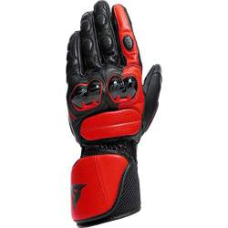 Dainese - Impeto Gloves, Langer Motorradhandschuh, Lederhandschuh, TPU Knöchelprotektoren, Motorradhandschuhe Für Männer, Schwarz/Lavarot, M von Dainese