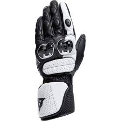 Dainese - Impeto Gloves, Langer Motorradhandschuh, Lederhandschuh, TPU Knöchelprotektoren, Motorradhandschuhe Für Männer, Schwarz/Weiß, L von Dainese