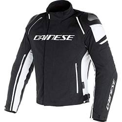 Dainese Motorradjacke mit Protektoren Motorrad Jacke Racing 3 D-Dry Textiljacke schwarz/weiß 48, Herren, Sportler, Ganzjährig von Dainese