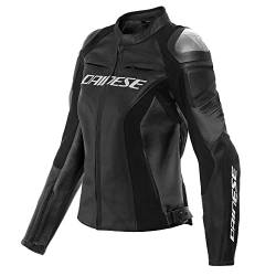 Dainese Racing 4 Lady Leatherjacket Damen Motorradjacke Lederjacke, BLACK/BLACK, 48 von Dainese