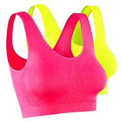 Daisan 2 x Damen Sport Top, Größe S, neon pink+ neon gelb von Daisan