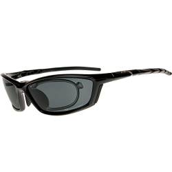 Daisan polarisierende Sonnenbrille Sportbrille mit Optik-Clip - schwarz von Daisan