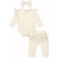 Daisred Shirt, Leggings & Haarband Babykleidung Set Baby Mädchen Kleidung Outfit Langarm Top von Daisred