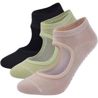 Daisred Sneakersocken Yoga Socken Rutschfeste für Damen, 3 Paare Pilates Sock von Daisred