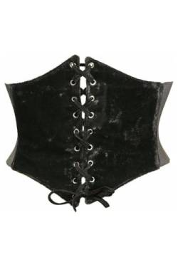 Daisy corsets Damen Lavish Korsettgürtel, Samt, Schwarz Korsett, Small von Daisy Corsets