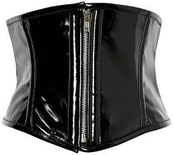 Daisy corsets Damen Top Drawer Black Patent Steel Boned Mini Cincher Korsett, schwarz, 2X von Daisy Corsets