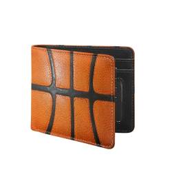 Dajingkj Basketball Geldbörse Herren Jungen Personalisierte PU Leder Portemonnaie mit Ausweisfach für Männer Einzigartiges Design Brieftasche mit Kreditkartenetui von Dajingkj