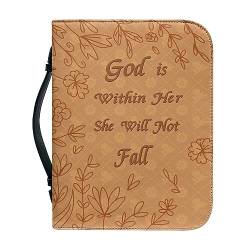 Dajingkj Bibelhülle Mit Reißverschluss Damen Herren Bible Covers für Mädchen Personalisierte Leder Bibelhülle Klein Bibeltasche Bibel Buchumschlag Tasche Bibel Buch Kirche Henkeltaschen von Dajingkj