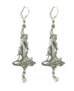 Damen Ohrringe Lilien 925 Silber Jugendstil Schmuck von Dakota House