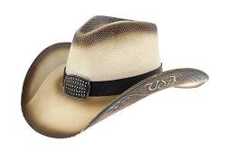 Dallas Hats Damen Herren Cowboyhut Liberty 1 Strohhut, Groesse:M (56-57) von Dallas Hats