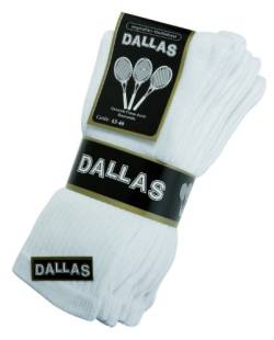 Dallas 20 Paar Arbeitssocke Tennissocke Freizeitsocke (39-42, Weiß) von Dallas