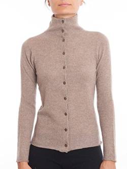 Dalle Piane Cashmere - Jacke mit Knöpfen 100% Kaschmir, Made in Italy - Damen, Farbe: Nerz, Größe: M von Dalle Piane Cashmere