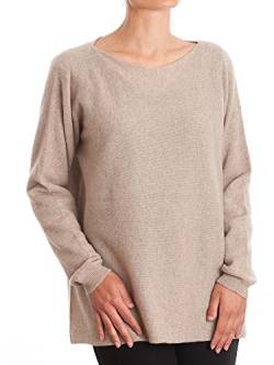 Dalle Piane Cashmere - Maxi Pullover 100% Kaschmir - für Frau, Farbe: Beige, Einheitsgröße von Dalle Piane Cashmere