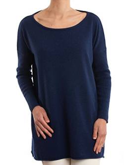 Dalle Piane Cashmere - Maxi Pullover aus Kaschmir-Gemisch - für Damen, Farbe: Blau, Einheitsgröße von Dalle Piane Cashmere