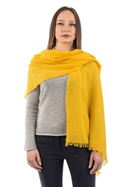 Dalle Piane Cashmere - Pashmina aus 100% Kaschmir - Made in Italy - für Frau, Farbe: Gelb, Einheitsgröße von Dalle Piane Cashmere