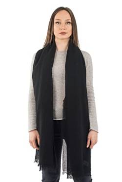 Dalle Piane Cashmere - Pashmina aus 100% Kaschmir - Made in Italy - für Frau, Farbe: Schwarz, Einheitsgröße von Dalle Piane Cashmere