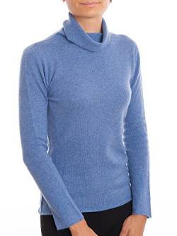 Dalle Piane Cashmere - Rollkragenpullover 100% Kaschmir, Made in Italy - Frau; Farbe: Hellblau, Größe: M von Dalle Piane Cashmere