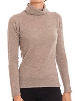 Dalle Piane Cashmere - Rollkragenpullover 100% Kaschmir, Made in Italy - Frau; Farbe: Nerz, Größe: S von Dalle Piane Cashmere