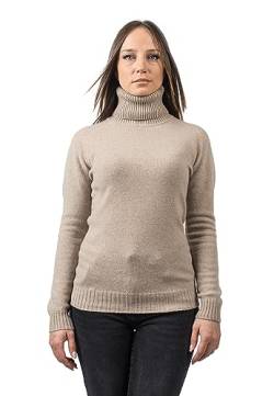 Dalle Piane Cashmere - Rollkragenpullover aus 100% regeneriertem Kaschmir - Damen, Farbe: Beige, Größe: M von Dalle Piane Cashmere