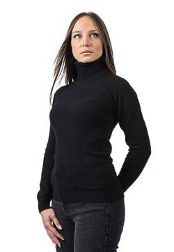 Dalle Piane Cashmere - Rollkragenpullover aus 100% regeneriertem Kaschmir - Damen, Farbe: Schwarz, Größe: XL von Dalle Piane Cashmere