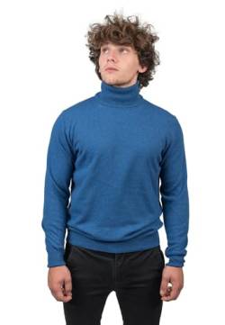 Dalle Piane Cashmere - Rollkragenpullover aus gemischtem Kaschmir, Made in Italy - Herren, Farbe: Blu Royal, Größe: M von Dalle Piane Cashmere