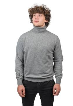 Dalle Piane Cashmere - Rollkragenpullover aus gemischtem Kaschmir, Made in Italy - Herren, Farbe: Grau, Größe: M von Dalle Piane Cashmere