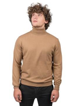 Dalle Piane Cashmere - Rollkragenpullover aus gemischtem Kaschmir, Made in Italy - Herren, Farbe: Kamel, Größe: L von Dalle Piane Cashmere