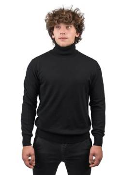 Dalle Piane Cashmere - Rollkragenpullover aus gemischtem Kaschmir, Made in Italy - Herren, Farbe: Schwarz, Größe: L von Dalle Piane Cashmere