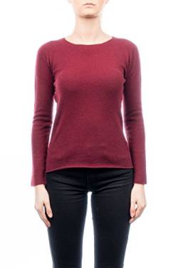 Dalle Piane Cashmere - Rundhalsausschnitt 100% Kaschmir, Made in Italy - Damen, Farbe: Bordeaux, Größe: M von Dalle Piane Cashmere