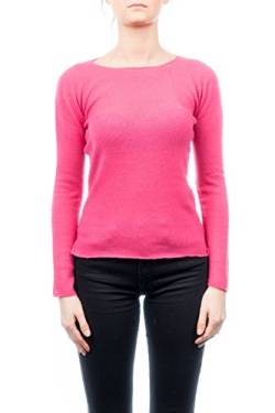 Dalle Piane Cashmere - Rundhalsausschnitt 100% Kaschmir, Made in Italy - Damen, Farbe: Fuxia, Größe: XXL von Dalle Piane Cashmere