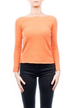 Dalle Piane Cashmere - Rundhalsausschnitt 100% Kaschmir, Made in Italy - Damen, Farbe: Orange, Größe: S von Dalle Piane Cashmere