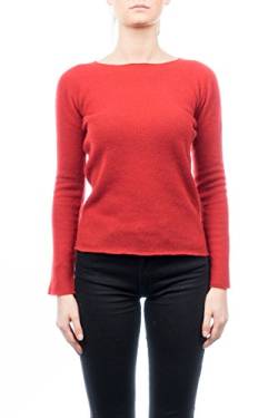 Dalle Piane Cashmere - Rundhalsausschnitt 100% Kaschmir, Made in Italy - Damen, Farbe: Rot, Größe: S von Dalle Piane Cashmere