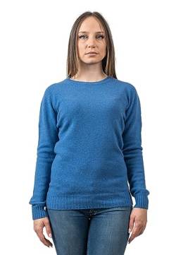 Dalle Piane Cashmere - Rundhalsausschnitt aus 100% regeneriertem Kaschmir - Damen, Farbe: Hellblau, Größe: M von Dalle Piane Cashmere