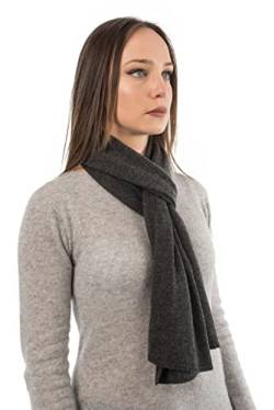 Dalle Piane Cashmere - Schal aus 100% Kaschmir - Made in Italy - für Mann/Frau, Farbe: Anthrazit, Einheitsgröße von Dalle Piane Cashmere