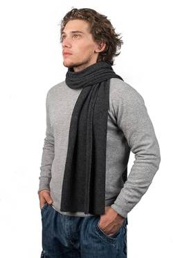 Dalle Piane Cashmere - Schal aus 100% Kaschmir - Made in Italy - für Mann/Frau, Farbe: Anthrazit, Einheitsgröße von Dalle Piane Cashmere