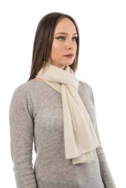 Dalle Piane Cashmere - Schal aus 100% Kaschmir - Made in Italy - für Mann/Frau, Farbe: Creme, Einheitsgröße von Dalle Piane Cashmere