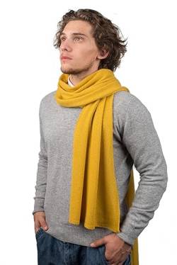 Dalle Piane Cashmere - Schal aus 100% Kaschmir - Made in Italy - für Mann/Frau, Farbe: Gelb, Einheitsgröße von Dalle Piane Cashmere