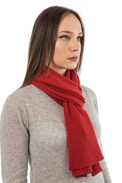 Dalle Piane Cashmere - Schal aus 100% Kaschmir - Made in Italy - für Mann/Frau, Farbe: Rot, Einheitsgröße von Dalle Piane Cashmere