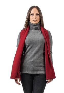 Dalle Piane Cashmere - Schal aus 100% regeneriertem Kaschmir - für Frau/Mann, Farbe: Rot, Einheitsgröße von Dalle Piane Cashmere