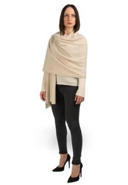 Dalle Piane Cashmere - Stola aus 100% Kaschmir - Made in Italy - für Frau, Farbe: Beige, Einheitsgröße von Dalle Piane Cashmere