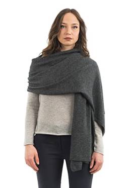 Dalle Piane Cashmere - Stola aus Kaschmir-Gemisch - Made in Italy - Damen, Farbe: Anthrazit, Einheitsgröße von Dalle Piane Cashmere