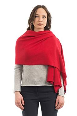 Dalle Piane Cashmere - Stola aus Kaschmir-Gemisch - Made in Italy - Damen, Farbe: Rot, Einheitsgröße von Dalle Piane Cashmere