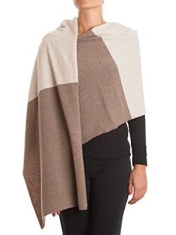 Dalle Piane Cashmere - Stola zweifarbig zu 100% aus Kaschmir - für Damen, Farbe: Beige, Einheitsgröße von Dalle Piane Cashmere