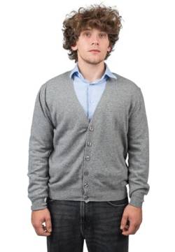 Dalle Piane Cashmere - Strickjacke aus gemischtem Kaschmir, Made in Italy - Herren, Farbe: Grau, Größe: S von Dalle Piane Cashmere