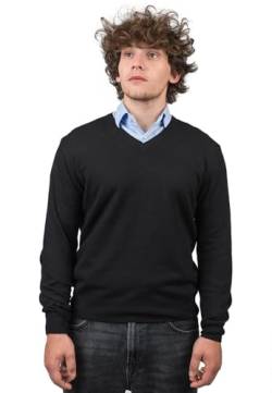 Dalle Piane Cashmere - V-Ausschnitt aus gemischtem Kaschmir, Made in Italy - Herren, Farbe: Schwarz, Größe: L von Dalle Piane Cashmere