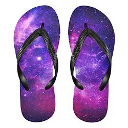 Dallonan Flip Flops Universe Galaxy Sternenhimmel Sommer Unisex Zehensandalen Strand Sandalen, Universum Galaxie Sternenhimmel, XX-Large von Dallonan