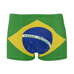 Dallonan Herren Badehose mit amerikanischer Flagge, schnelltrocknend, athletischer Badeanzug, Flagge Brasiliens, L Kurz von Dallonan