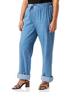 Damart Damen Pantalon Fluide Pur Coton Hose, Blau (Bleu Chambray 08015), W40 (Herstellergröße: 50) von Damart