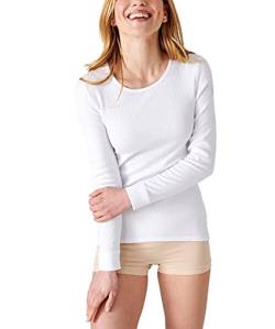 Damart Damen Tee Shirt Manches Longues. Thermounterwäsche-Oberteile, Weiß (Blanc 56680-01010-), 40 (Herstellergröße: Medium) von Damart